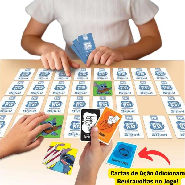 Imagem de Jogo Da Memoria Stitch Jogo De Cartas Infantil - Memo Play