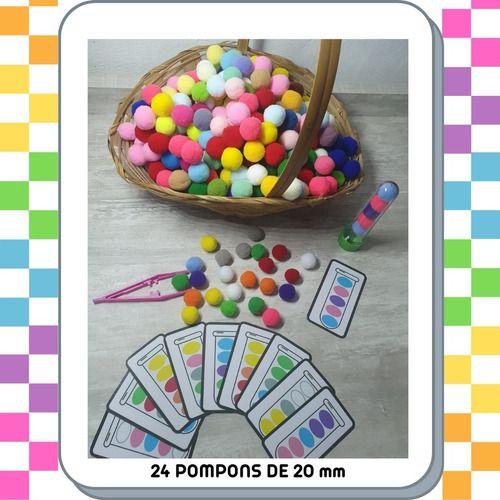 Imagem de Jogo Da Sequência: Pinça Tubete Pompom Cards Plastificados