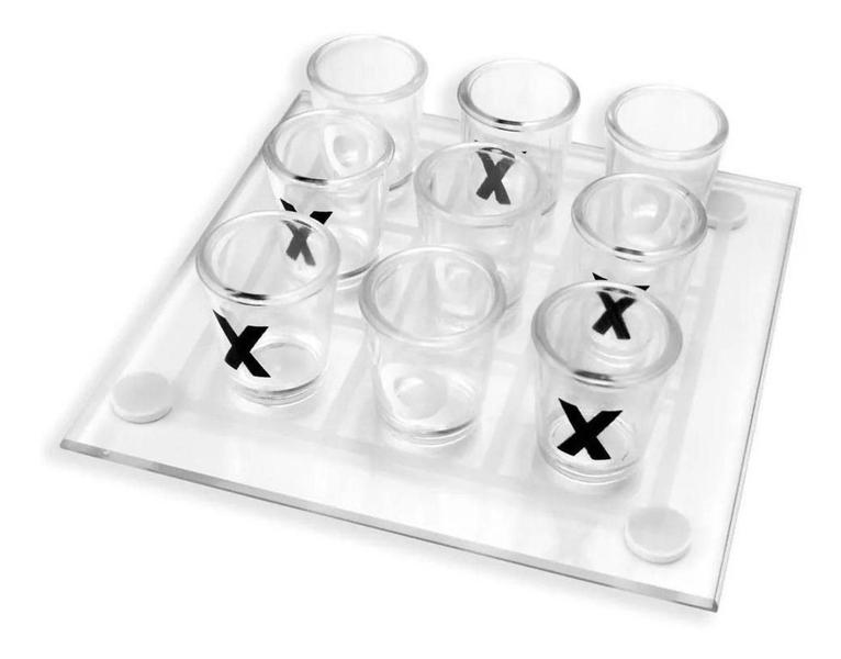 Imagem de Jogo Da Velha Com Copos Drink Shot Dose 10ml Jogo De Bebida Clink - HomeCk