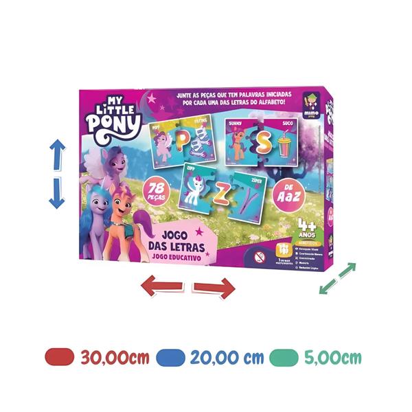 Imagem de Jogo das Letras Educativo My Little Pony 78 Peças Mimo Toys - 2512