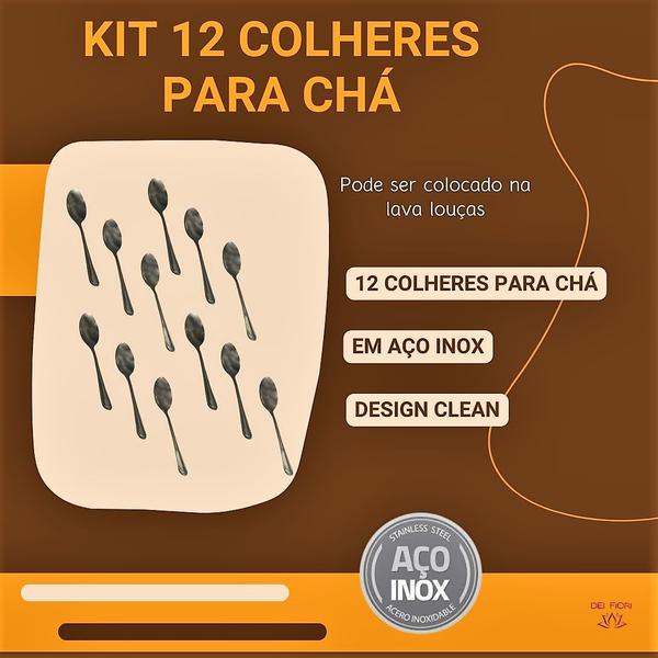 Imagem de Jogo De 12 Colheres de Chá Inox 12 Casa Restaurante Cozinha