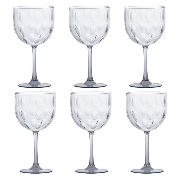 Jogo de 12 Taças Gin Acqua Auto Relevo 570ml Acrílico Transparente - Paramount Imagem de Jogo de 12 Taças Gin Acqua Auto Relevo 570ml Acrílico Transparente