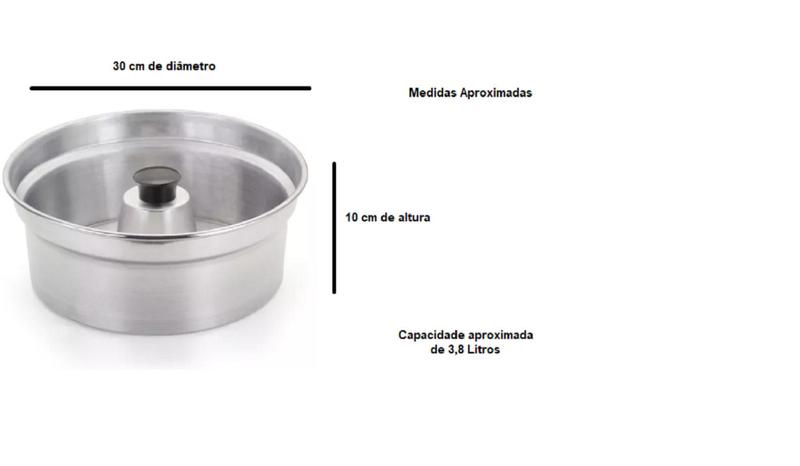 Imagem de Jogo de 2 (duas) Assadeiras Para Bolo Pudim Gelatina Torta Vulcão Espiral e Pudim Pegador N.30