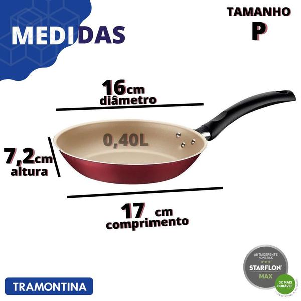 Imagem de Jogo de 2 Frigideiras Tramontina Turim em Alumínio com Starflon Max