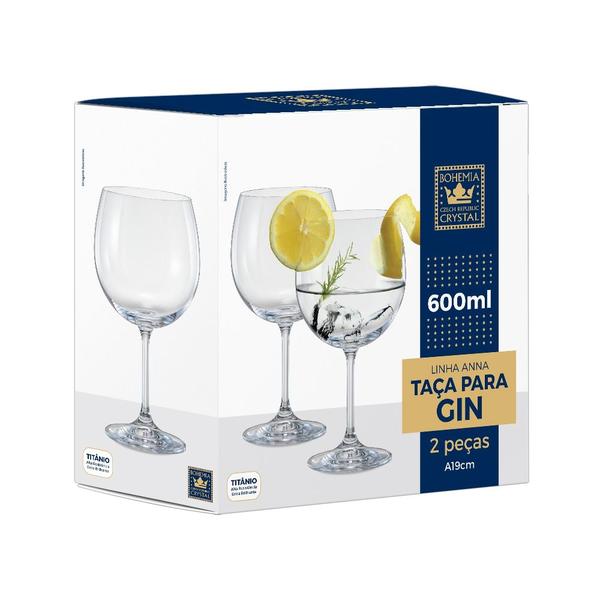 Jogo De 2 Tacas Para Gin Tonica Anna Em Cristal Ecologico 600ml - FULL FIT Imagem de Jogo De 2 Tacas Para Gin Tonica Anna Em Cristal Ecologico 600ml