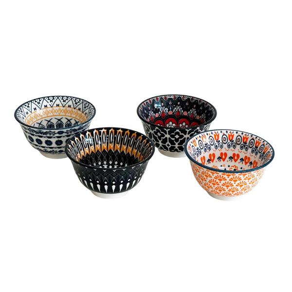 Imagem de Jogo de 4 Mini Bowls Porcelana Estampados