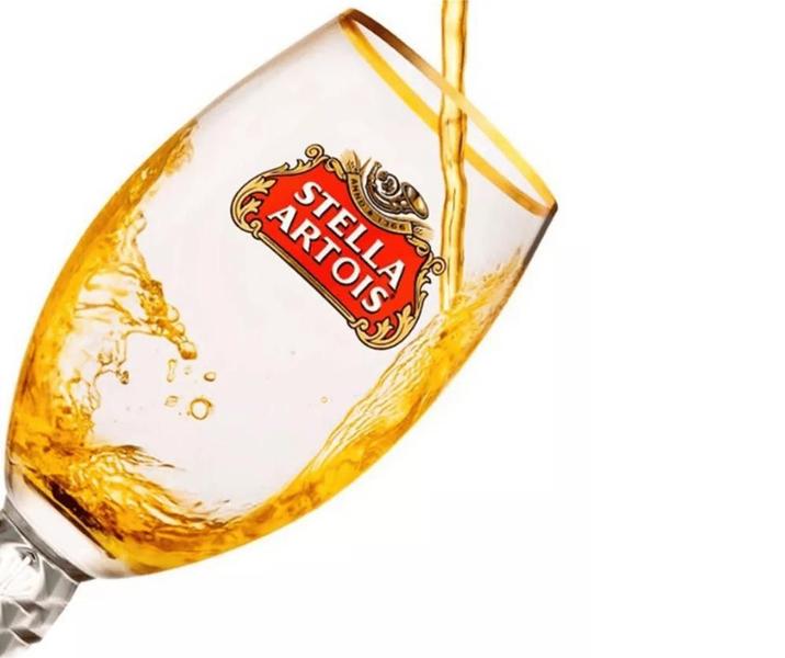 Imagem de Jogo De 4 Taças Cálice Stella Artois Borda Dourada