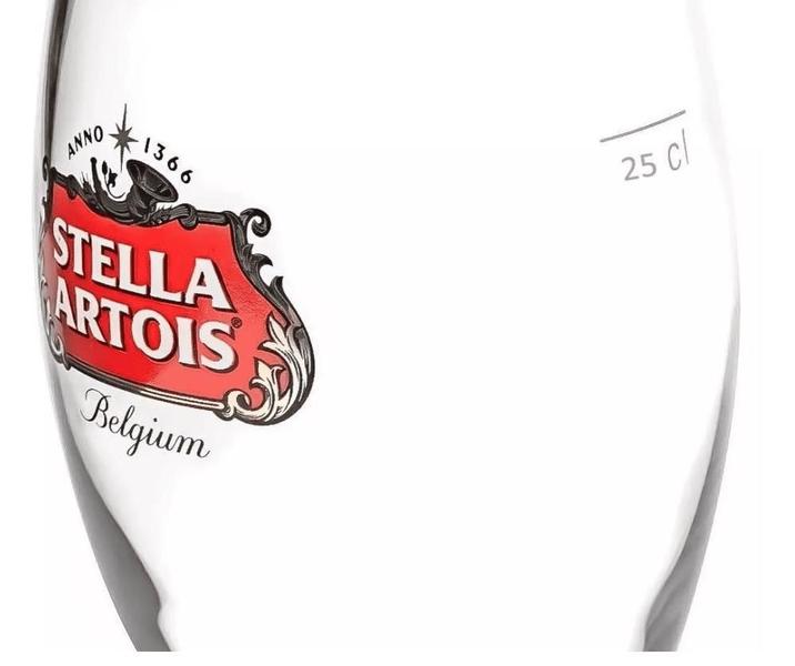 Imagem de Jogo De 4 Taças Cálice Stella Artois Borda Dourada