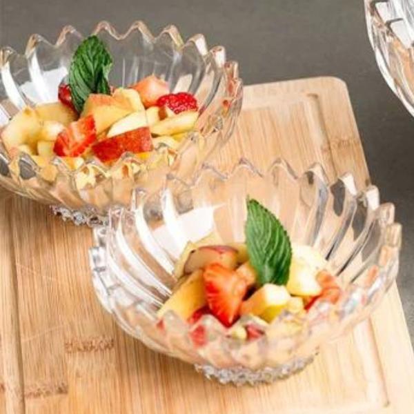 Imagem de Jogo de 4 Vasilha de Vidro 340ML Salada de Fruta Creme Mousse