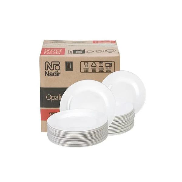 Jogo de 6 Pratos 26,5cm Raso Menu Branco de Vidro Buffet 500gr Duralex - Nadir Figueiredo Imagem de Jogo de 6 Pratos 26,5cm Raso Menu Branco de Vidro Buffet 500gr Duralex