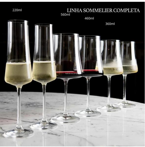 Imagem de Jogo De 6 Taças Cristal Bohemia Titanium Xtra Somellier Vinho Tinto 560ml