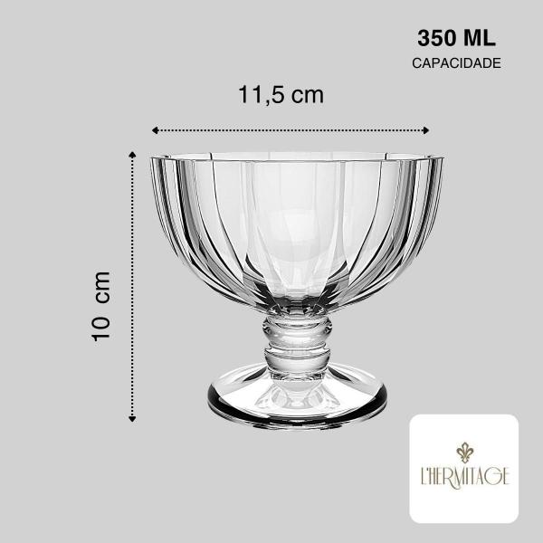 Imagem de Jogo de 6 Taças de Sobremesa em Vidro 350ml Refinatto