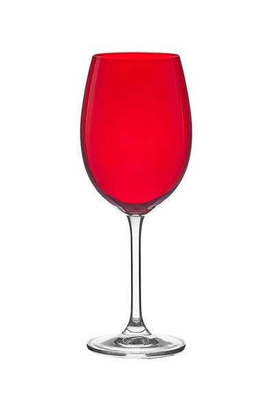 Imagem de Jogo de 6 tacas p/ vinho tinto cristal gastro vermelho 450ml