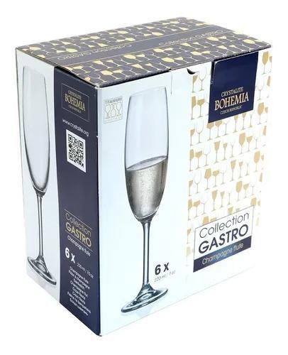 Imagem de Jogo De 6 Taças Para Champagne 220ml  Cristal  Gastro Bohemia