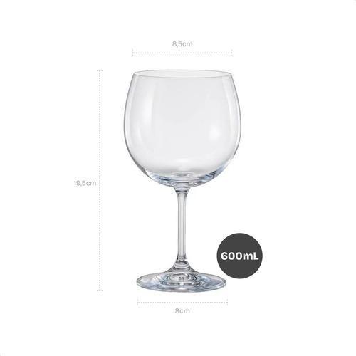 Imagem de Jogo De 6 Taças Para Gin Cristal Bohemia 600ml Transparente