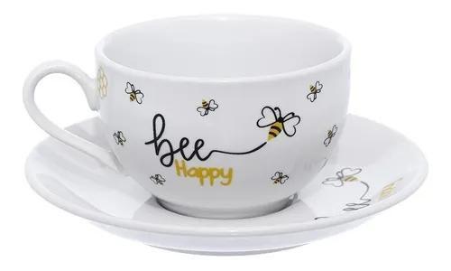 Imagem de Jogo De 6 Xícaras Chá 160ml Porcelana Honey Bee Hauskraft