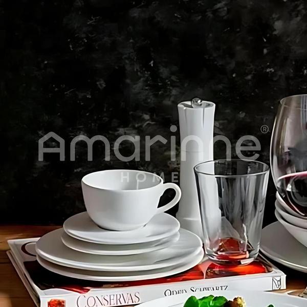 Jogo De 6 Xícaras De Chá Café Com Pires 200ml Unni White Oxford Imagem de Jogo De 6 Xícaras De Chá Café Com Pires 200ml Unni White Oxford