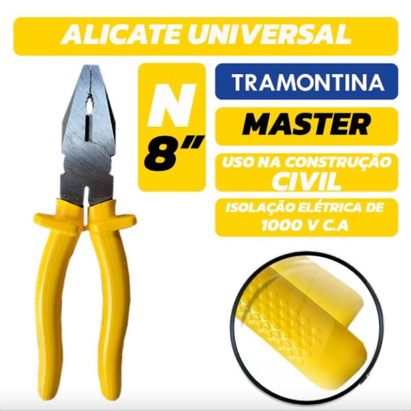 Imagem de Jogo de Alicates Universal, Bico e Corte Tramontina Profissional