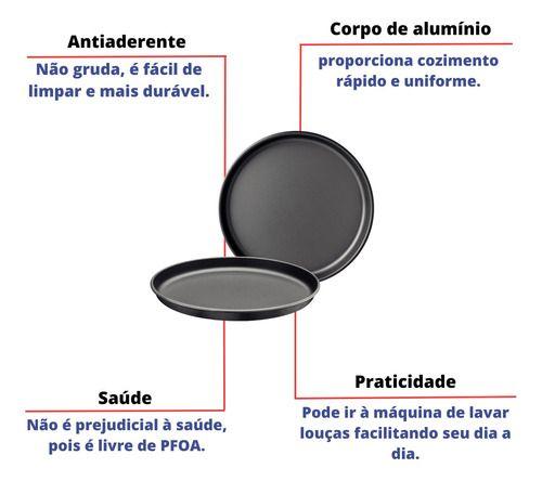 Imagem de Jogo de assadeiras pizza 35 e 30 cm tramontina