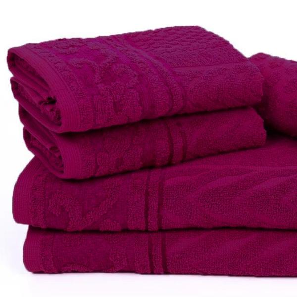 Jogo de Banho Lm Tricot 5 Peças Pink (2 Toalhas de Banho + 2 Toalhas de Rosto e 1 Piso) - L M TECELAGEM LTDA Imagem de Jogo de Banho Lm Tricot 5 Peças Pink (2 Toalhas de Banho + 2 Toalhas de Rosto e 1 Piso)