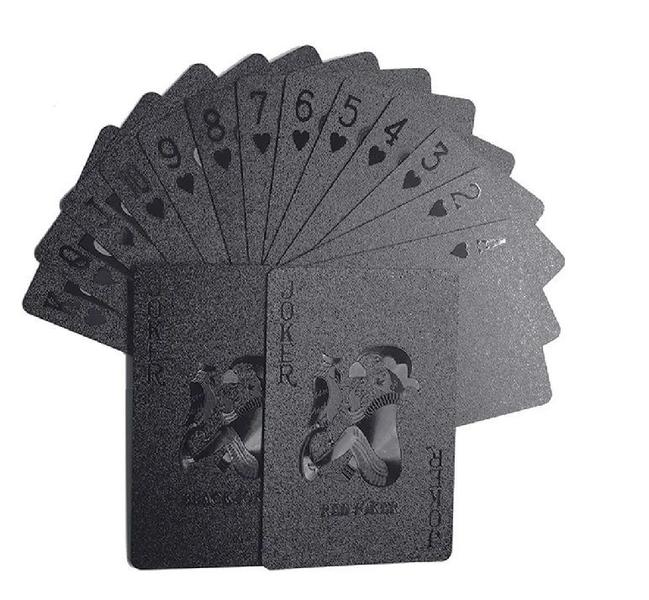 Jogo de Baralho Dourado Gold Ouro Carteado Cartas Poker Truco Dollar Resistente água Imagem de Jogo de Baralho Dourado Gold Ouro Carteado Cartas Poker Truco Dollar Resistente água