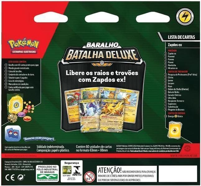 Imagem de Jogo de Baralho Pokemon Deck de Batalha Deluxe Meowscarada Quaquaval c/60 Cartas