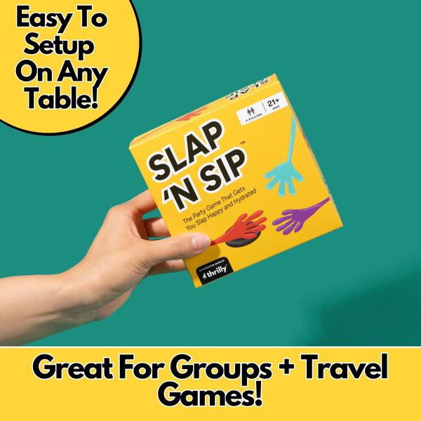 Imagem de Jogo de beber Slap N Sip Sticky Hand com 100 cartas de jogo