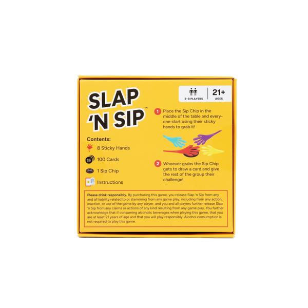 Imagem de Jogo de beber Slap N Sip Sticky Hand com 100 cartas de jogo