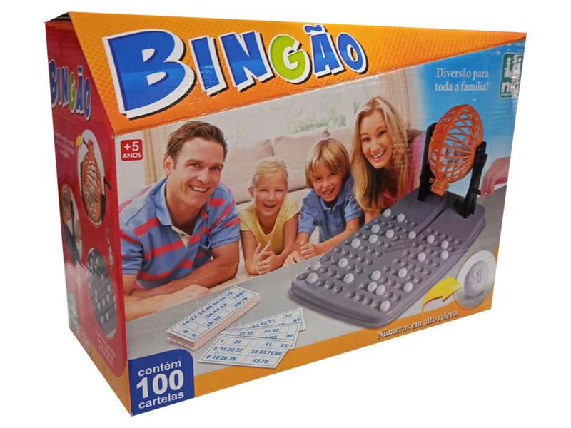 Imagem de Jogo De Bingo Bingao C/ 100 Cartelas E Globo Giratorio