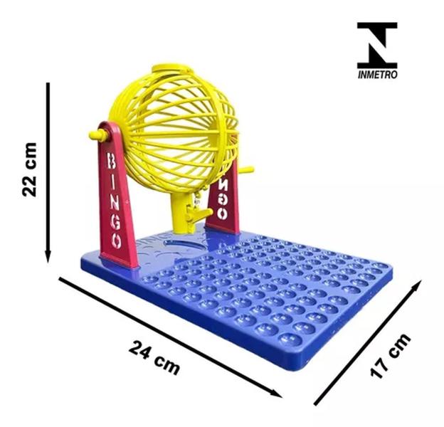 Imagem de Jogo De Bingo Roleta 48 Cartelas 90 Bolinhas Brinquedos Top