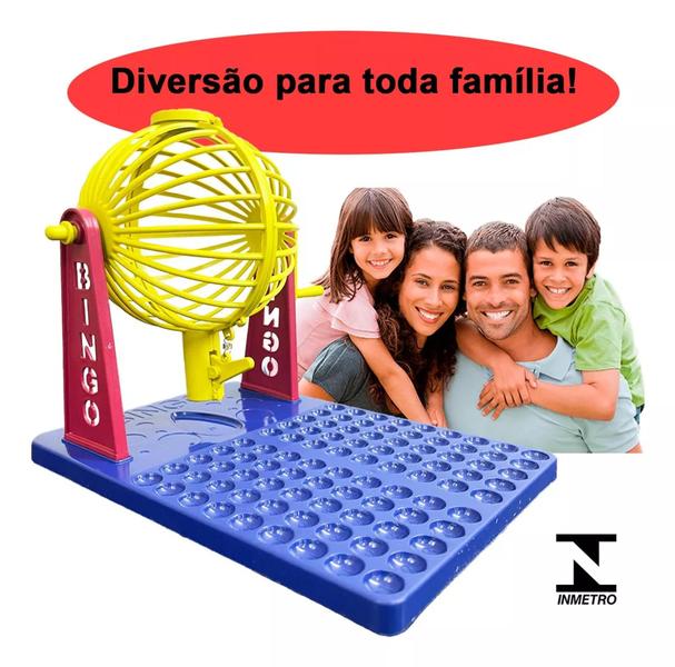 Imagem de Jogo De Bingo Roleta 48 Cartelas 90 Bolinhas Brinquedos Top