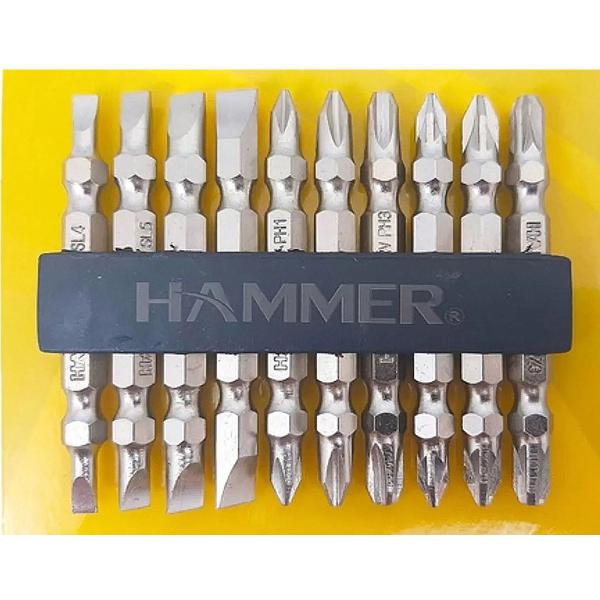 Imagem de Jogo de bits Hammer com ponta dupla 65 mm 10 peças GYJB5000