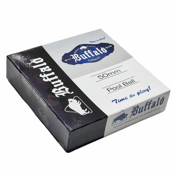 Jogo de Bolas Buffalo Faixadas 50mm Profissional de Bilhar / Sinuca Imagem de Jogo de Bolas Buffalo Faixadas 50mm Profissional de Bilhar / Sinuca