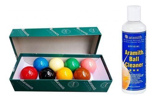 Imagem de Jogo De Bolas De Bilhar Aramith 54mm 8 Bolas + Ball Cleaner