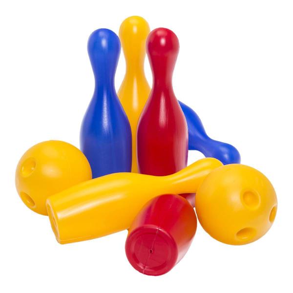 Imagem de Jogo de Boliche 6 Pinos Diversão Brinquedo Infantil Colorido