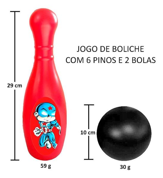 Imagem de Jogo De Boliche Bolichão De Brinquedo Com 8 Peças América