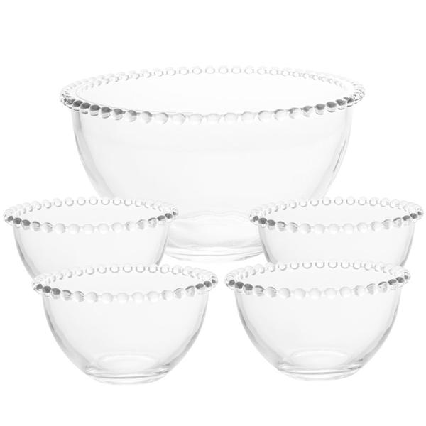 Imagem de Jogo De Bowls Redondos 14cm Pearl Com Saladeira Pra Servir 21cm