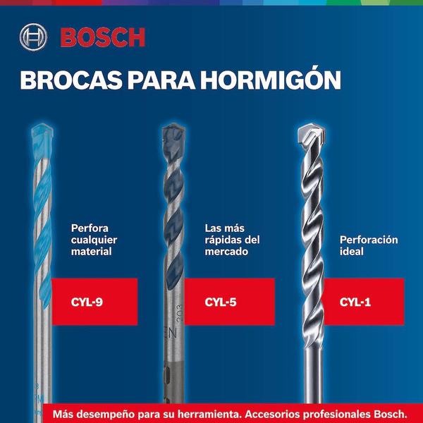 Imagem de Jogo de Broca Para Concreto Bosch CYL-5 Ø4-5-5-6-6-8-10 mm