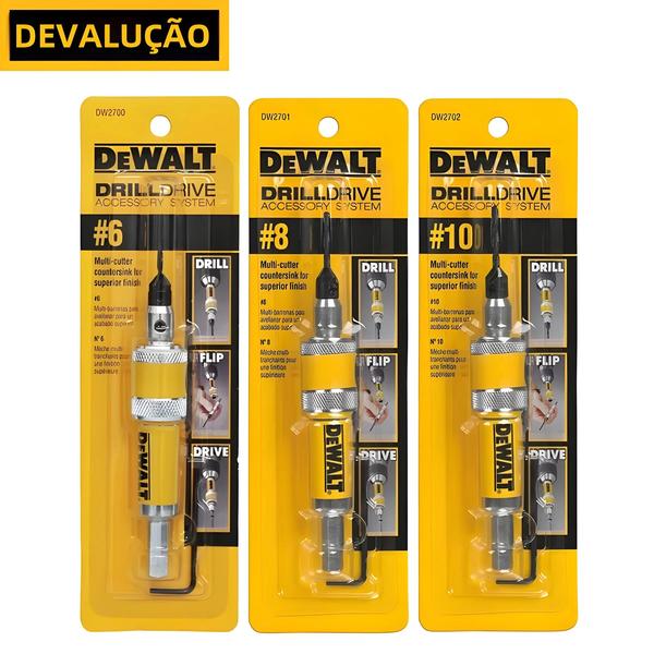 Imagem de Jogo de Brocas 2 em 1 DeWalt DW2700/2701/2702 (6, 8 e 10 mm) - Broca e Escareador