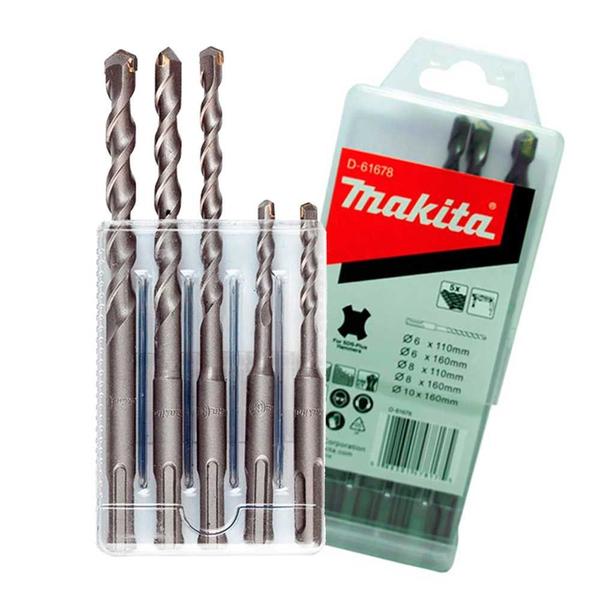 Imagem de Jogo de brocas para concreto 6 a 10 mm 5 peças SDS Plus - Makita