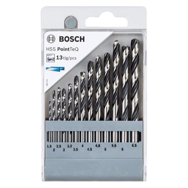 Imagem de Jogo de Brocas para Metal Aço Rápido HSS-POINTTEQ 1,5 a 6,5mm Bosch 2608577349-000