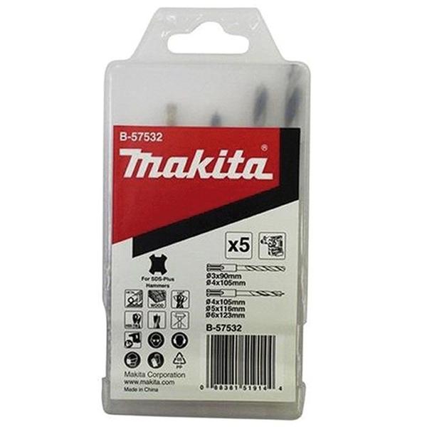 Imagem de Jogo De Brocas Sds Plus Para Metal Madeira 5 Peças Makita B-57532