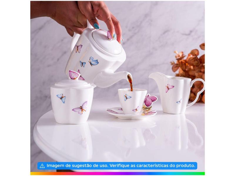 Imagem de Jogo de Café de Porcelana 3 Peças Wolff Mesa Borboletas