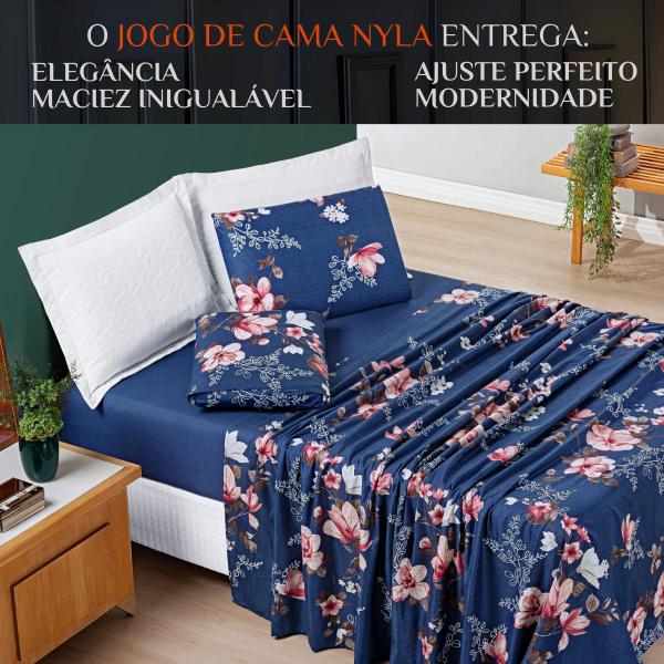 Imagem de Jogo De Cama Andreza Queen Size Nyla 200 Fios Toque SuperMacio Avere