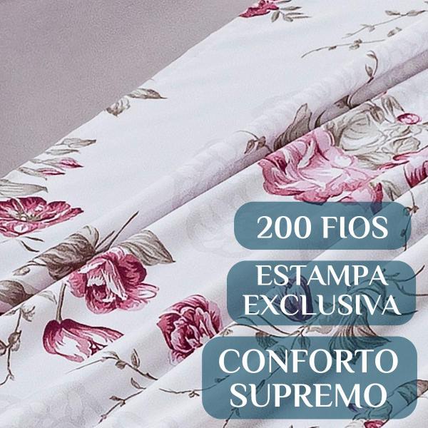 Imagem de Jogo De Cama Andreza Queen Size Nyla 200 Fios Toque SuperMacio Avere