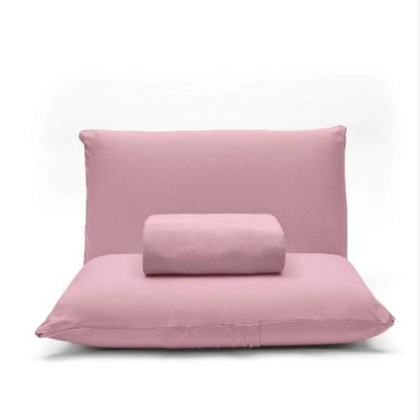 Imagem de Jogo de Cama Buettner Queen Malha Basic Liso 3 Peças Rose Blush