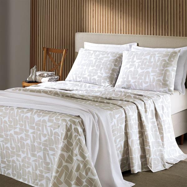 Jogo de Cama Casal 4 peças Lençol com Elástico 100 Algodão Percal 130 Fios 138x188x35cm Dohler Jogo de Cama Casal 4 peças Lençol com Elástico 100 Algodão Percal 130 Fios 138x188x35cm Dohler