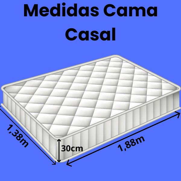 Imagem de Jogo De Cama Casal Lençol 4 Peças Percal Estampado 200 Fios