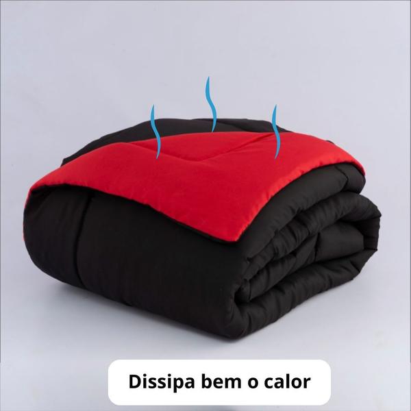 Imagem de Jogo de Cama Casal/queen para Calor de Verão com Edredom Lençol Fronha Função Cobre Leito e Cobertor