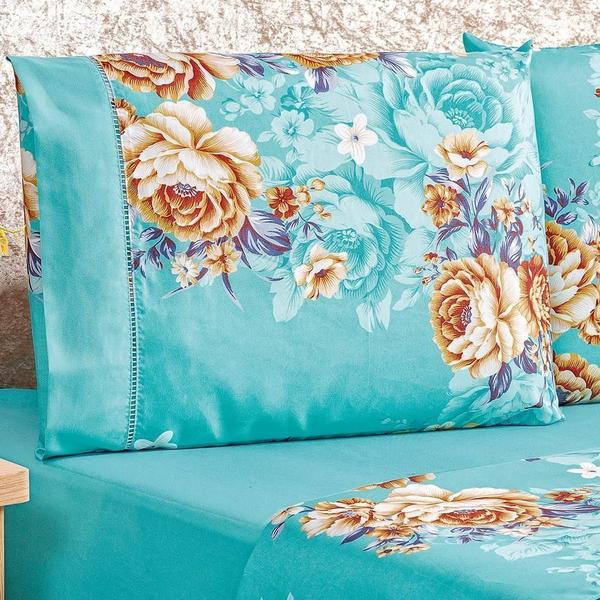 Jogo De Cama Estampado Micropercal 200 Fios Naturale King 04 Peças - Jasmine - Bia Enxovais Imagem de Jogo De Cama Estampado Micropercal 200 Fios Naturale King 04 Peças - Jasmine